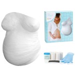 Pearhead Belly Casting Kit, Pregnancy Keepsake Making Kit, Easy DIY Plaster Cast Baby Bump Keepsake, Baby Gift For Expecting Moms and Ideal Nursery Decor, White