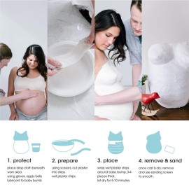 Pearhead Belly Casting Kit, Pregnancy Keepsake Making Kit, Easy DIY Plaster Cast Baby Bump Keepsake, Baby Gift For Expecting Moms and Ideal Nursery Decor, White Pearhead Belly Casting Kit, Pregnancy Keepsake Making Kit, Easy DIY Plaster Cast Baby Bump Keepsake, Baby Gift For Expecting Moms and Ideal Nursery Decor, White