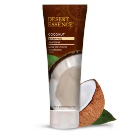 Desert Essence Coconut Shampoo, 8 fl oz - Gluten Free, Vegan, Paraben Free - Nourishing for Dry Hair with Coconut Oil, Shea Butter, & Hemp Oil - Mousturizes & Smooths Frizz 8 fl oz.