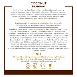 Desert Essence Coconut Shampoo, 8 fl oz - Gluten Free, Vegan, Paraben Free - Nourishing for Dry Hair with Coconut Oil, Shea Butter, & Hemp Oil - Mousturizes & Smooths Frizz 8 fl oz. Desert Essence Coconut Shampoo, 8 fl oz - Gluten Free, Vegan, Paraben Free - Nourishing for Dry Hair with Coconut Oil, Shea Butter, & Hemp Oil - Mousturizes & Smooths Frizz 8 fl oz.