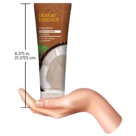 Desert Essence Coconut Conditioner - 8 fl oz - Nourishing for dry hair, smooth frizz and restore moisture and shine with Organic Coconut Oil, Shea Butter, and Sunflower Oil - Desert Essence Coconut Conditioner - 8 fl oz - Nourishing for dry hair, smooth frizz and restore moisture and shine with Organic Coconut Oil, Shea Butter, and Sunflower Oil -