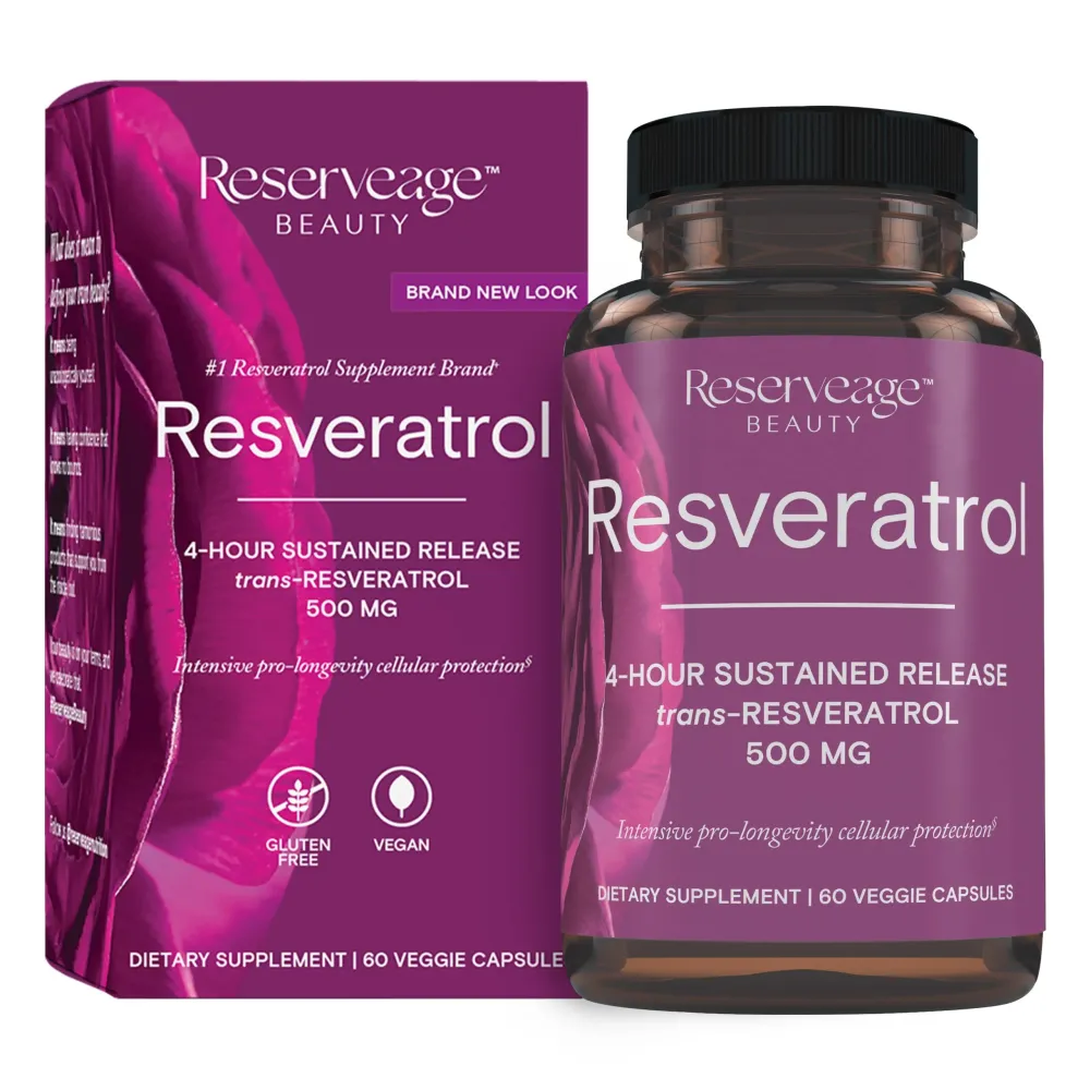 Reserveage Nutrition - Reserveage Beauty, Resveratrol 500 mg, Antioxidant Supplement for Heart and Cellular Health, Supports Healthy Aging and Immune System, Paleo, Keto, 60 Capsules Reserveage Nutrition - Reserveage Beauty, Resveratrol 500 mg, Antioxidant Supplement for Heart and Cellular Health, Supports Healthy Aging and Immune System, Paleo, Keto, 60 Capsules