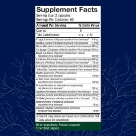 Host Defense MyCommunity Capsules - 17 Species Blend Mushroom Supplement for Immune Support - Herbal Aid with Lion\'s Mane, Reishi. Chaga, Cordyceps, Turkey Tail & More - 120 Capsules (60 Servings)* Host Defense MyCommunity Capsules - 17 Species Blend Mushroom Supplement for Immune Support - Herbal Aid with Lion\'s Mane, Reishi. Chaga, Cordyceps, Turkey Tail & More - 120 Capsules (60 Servings)*