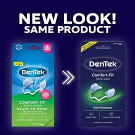 DenTek Comfort-Fit Dental Guard For Nighttime Teeth Grinding, Comfort-Fit Guard, 2 count(Pack of 1) DenTek Comfort-Fit Dental Guard For Nighttime Teeth Grinding, Comfort-Fit Guard, 2 count(Pack of 1)