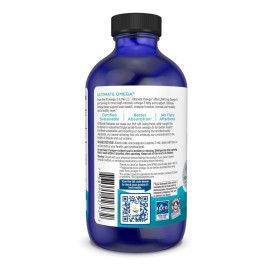 Nordic Naturals Ultimate Omega Liquid, Lemon Flavor - 8 oz - 2840 mg Omega-3 - High-Potency Omega-3 Fish Oil Supplement with EPA & DHA - Promotes Brain & Heart Health - Non-GMO - 48 Servings Nordic Naturals Ultimate Omega Liquid, Lemon Flavor - 8 oz - 2840 mg Omega-3 - High-Potency Omega-3 Fish Oil Supplement with EPA & DHA - Promotes Brain & Heart Health - Non-GMO - 48 Servings