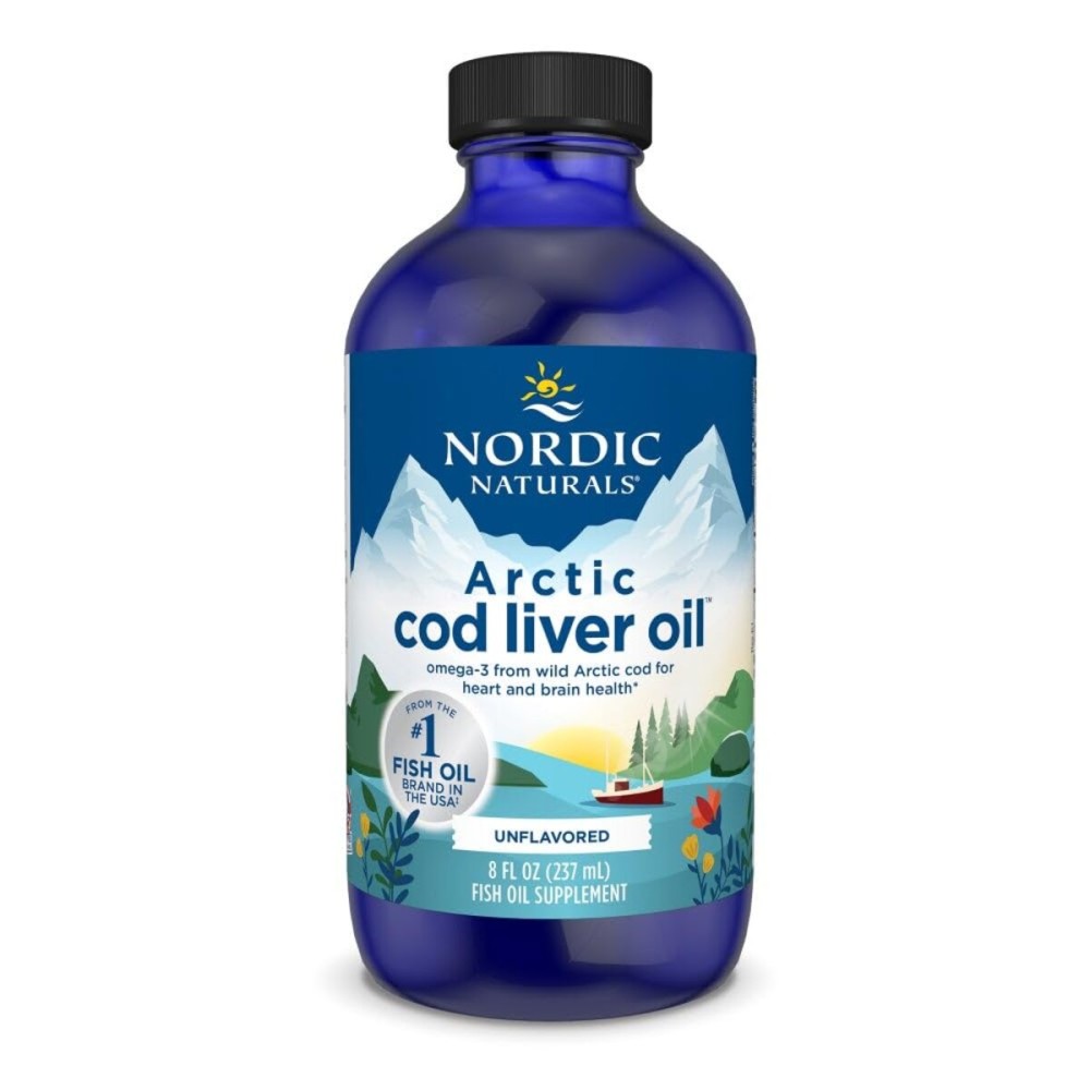 Nordic Naturals Arctic Cod Liver Oil, Unflavored - 8 oz - 1060 mg Total Omega-3s with EPA & DHA - Heart & Brain Health, Healthy Immunity, Overall Wellness - Non-GMO - 48 Servings Nordic Naturals Arctic Cod Liver Oil, Unflavored - 8 oz - 1060 mg Total Omega-3s with EPA & DHA - Heart & Brain Health, Healthy Immunity, Overall Wellness - Non-GMO - 48 Servings