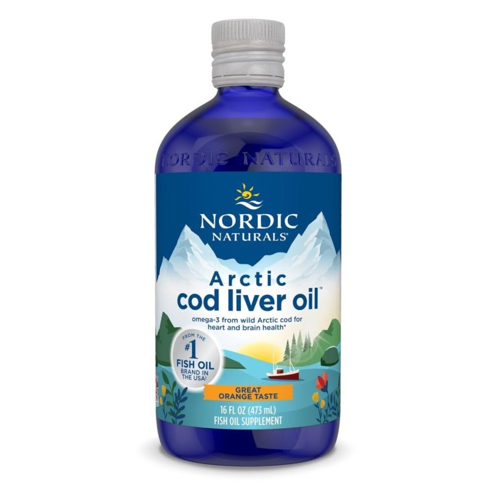 Nordic Naturals Arctic Cod Liver Oil, Orange - 16 oz - 1060 mg Total Omega-3s with EPA & DHA - Heart & Brain Health, Healthy Immunity, Overall Wellness - Non-GMO - 96 Servings Nordic Naturals Arctic Cod Liver Oil, Orange - 16 oz - 1060 mg Total Omega-3s with EPA & DHA - Heart & Brain Health, Healthy Immunity, Overall Wellness - Non-GMO - 96 Servings