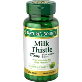 Milk Thistle by Nature\'s Bounty, Herbal Health Supplement, Supports Liver Health, 175mg, 100 Softgels