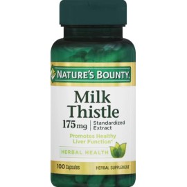 Milk Thistle by Nature\'s Bounty, Herbal Health Supplement, Supports Liver Health, 175mg, 100 Softgels