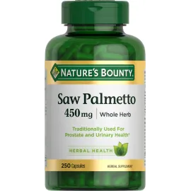 Nature\'s Bounty Saw Palmetto Support for Prostate and Urinary Health, Herbal Health Supplement, 450mg, 250 Capsules