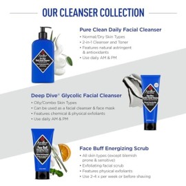 Jack Black Pure Clean Daily Facial Cleanser for Men - Mens Face Wash, Jack Black Face Wash Men\'s, Face Wash for Men, Face Cleanser for Men, 2-in-1 Mens Facial Cleanser & Toner, Gifts for Men, 16 Fl Oz Jack Black Pure Clean Daily Facial Cleanser for Men - Mens Face Wash, Jack Black Face Wash Men\'s, Face Wash for Men, Face Cleanser for Men, 2-in-1 Mens Facial Cleanser & Toner, Gifts for Men, 16 Fl Oz