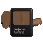 Black Radiance Pressed Powder, Pigment-Rich Matte Finish for Light Skin Tones, Oil-Absorbing Compact with Mirror & Sponge - Creamy Beige