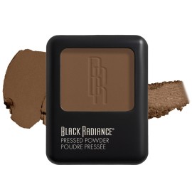 Black Radiance Pressed Powder, Pigment-Rich Matte Finish for Light Skin Tones, Oil-Absorbing Compact with Mirror & Sponge - Creamy Beige