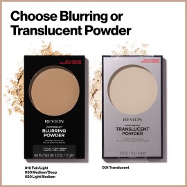 Revlon PhotoReady Blurring Face Powder Makeup, Longwear Medium-Full Coverage with Flawless Finish, Shine & Oil-Free, 010 Fair Light, 0.25 oz