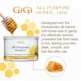 GiGi All Purpose Honee Hair Removal Soft Wax for All Skin and Hair Types, 14 oz GiGi All Purpose Honee Hair Removal Soft Wax for All Skin and Hair Types, 14 oz