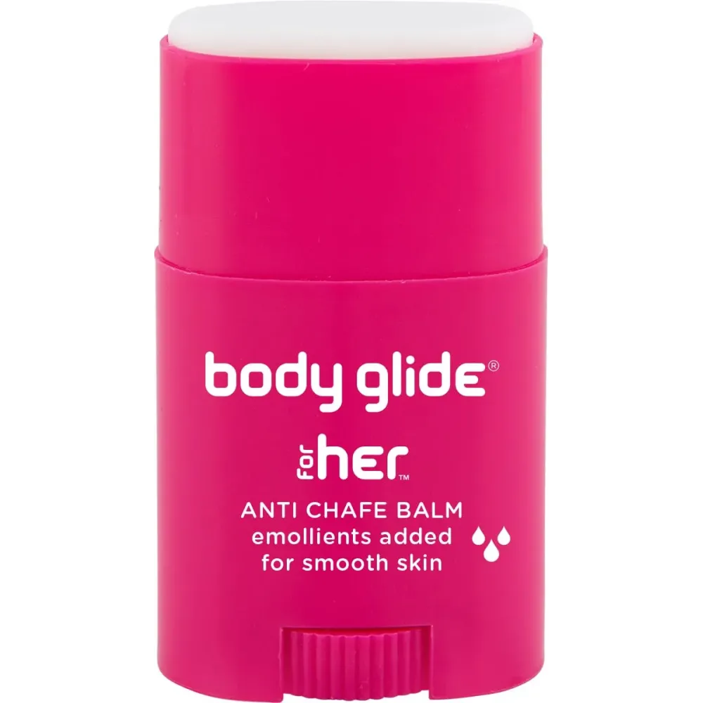 Body Glide For Her Anti Chafe Balm | Chafing stick with added emollients | Great for dry, sensitive skin and/or sensitive areas | Use on chest, bra, butt, groin, arm, and thigh chafing | 0.8oz Body Glide For Her Anti Chafe Balm | Chafing stick with added emollients | Great for dry, sensitive skin and/or sensitive areas | Use on chest, bra, butt, groin, arm, and thigh chafing | 0.8oz