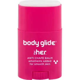 Body Glide For Her Anti Chafe Balm | Chafing stick with added emollients | Great for dry, sensitive skin and/or sensitive areas | Use on chest, bra, butt, groin, arm, and thigh chafing | 0.8oz