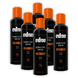 Edge Shaving Gel for Men, Sensitive Skin with Aloe, (6 Pack) - Shave Gel For Men That Moisturizes, Protects and Soothes To Help Reduce Skin Irritation Edge Shaving Gel for Men, Sensitive Skin with Aloe, (6 Pack) - Shave Gel For Men That Moisturizes, Protects and Soothes To Help Reduce Skin Irritation