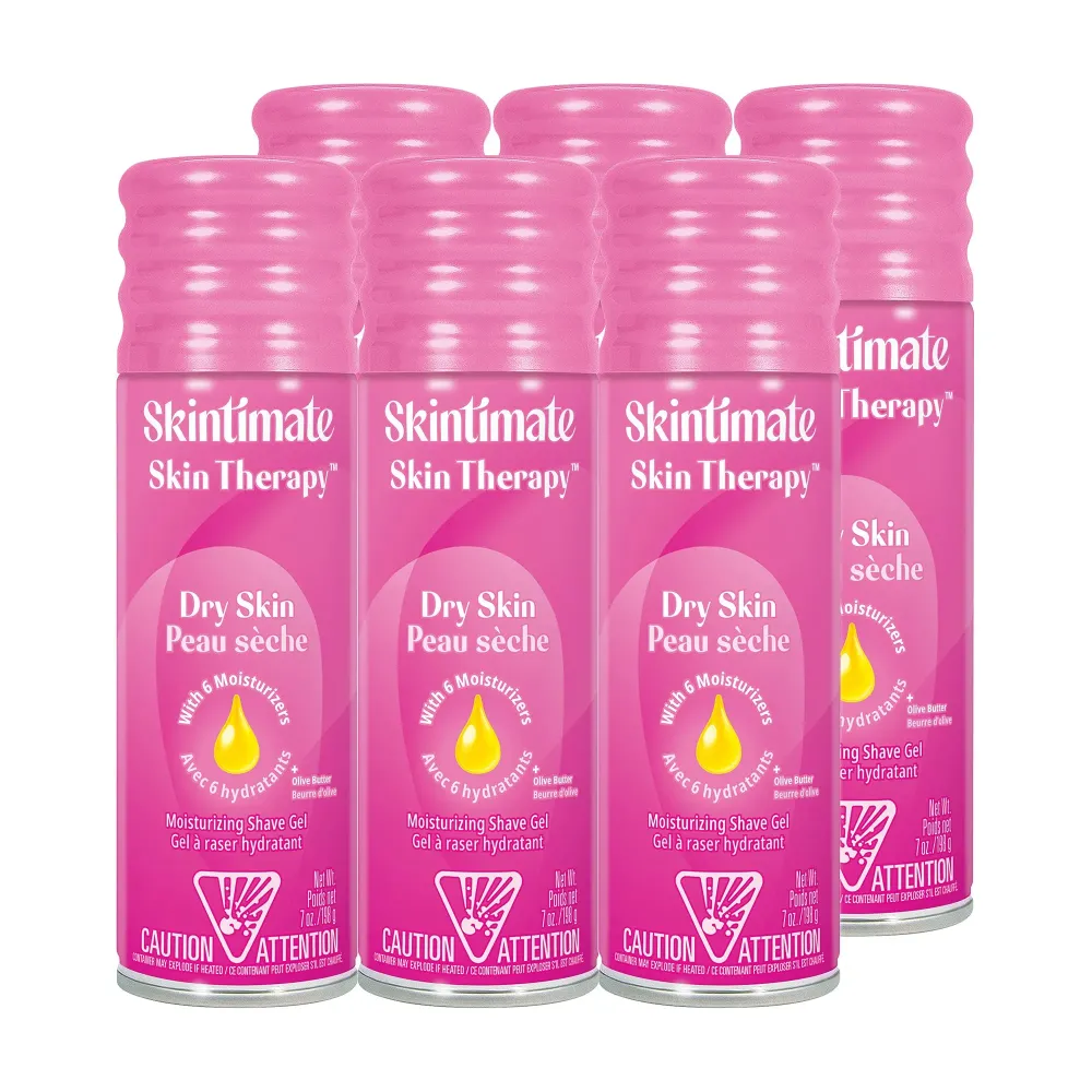 Skintimate Skin Therapy Dry Skin Shave Gel for Women, 6 Pack | Skintimate Shaving Cream for Women, Womens Shaving Cream, Shaving Foam, Womens Shave Gel, Pack of 6, 7oz each Skintimate Skin Therapy Dry Skin Shave Gel for Women, 6 Pack | Skintimate Shaving Cream for Women, Womens Shaving Cream, Shaving Foam, Womens Shave Gel, Pack of 6, 7oz each