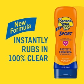 Banana Boat Sport Ultra SPF 50 Sunscreen Lotion, 8oz | Banana Boat Sunscreen SPF 50 Lotion, Oxybenzone Free, Sunblock, Water Resistant, 8oz Banana Boat Sport Ultra SPF 50 Sunscreen Lotion, 8oz | Banana Boat Sunscreen SPF 50 Lotion, Oxybenzone Free, Sunblock, Water Resistant, 8oz