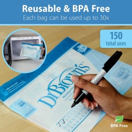 Dr. Brown\'s Microwave Steam Sterilizer Bags for Baby Bottles, Pacifiers, Pump Parts and Accessories, Travel Baby Bottle Sterilizer, 30 Uses per Bag, 5 Count (Pack of 1) Dr. Brown\'s Microwave Steam Sterilizer Bags for Baby Bottles, Pacifiers, Pump Parts and Accessories, Travel Baby Bottle Sterilizer, 30 Uses per Bag, 5 Count (Pack of 1)