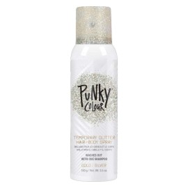 Punky Temporary Hair and Body Glitter Spray, Gold/Silver -Lightweight Shimmery Hairspray for Hair, Skin, and Clothes, Sparkly Glow for Parties & Events, 3.5 oz