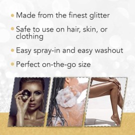 Punky Temporary Hair and Body Glitter Spray, Gold/Silver -Lightweight Shimmery Hairspray for Hair, Skin, and Clothes, Sparkly Glow for Parties & Events, 3.5 oz Punky Temporary Hair and Body Glitter Spray, Gold/Silver -Lightweight Shimmery Hairspray for Hair, Skin, and Clothes, Sparkly Glow for Parties & Events, 3.5 oz