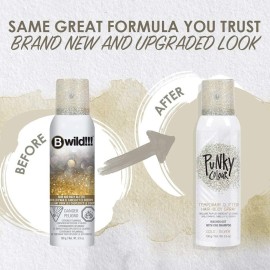 Punky Temporary Hair and Body Glitter Spray, Gold/Silver -Lightweight Shimmery Hairspray for Hair, Skin, and Clothes, Sparkly Glow for Parties & Events, 3.5 oz Punky Temporary Hair and Body Glitter Spray, Gold/Silver -Lightweight Shimmery Hairspray for Hair, Skin, and Clothes, Sparkly Glow for Parties & Events, 3.5 oz