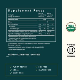 Gaia Herbs Black Elderberry(Sambucus Nigra) Syrup Extra Strength-Immune Support Supplement-Made with Organic Black Elderberries for Immune System-USDA Certified Organic Formula