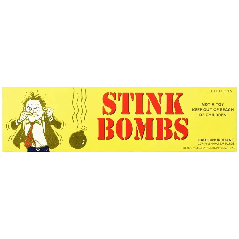 Rhode Island Novelty Stink Bombs | 3 Glass Vials Per Box | 12 Boxes Per Order Rhode Island Novelty Stink Bombs | 3 Glass Vials Per Box | 12 Boxes Per Order