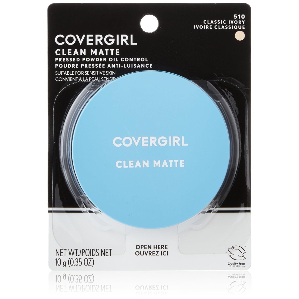 COVERGIRL Clean Matte Pressed Powder, Oil Control Powder, 1 container, .35 Fl Oz, Face Powder, Oil Free Loose Powder, Matte Finish, Lightweight, Shine Free Formula, Leaves Skin Smooth and Clean COVERGIRL Clean Matte Pressed Powder, Oil Control Powder, 1 container, .35 Fl Oz, Face Powder, Oil Free Loose Powder, Matte Finish, Lightweight, Shine Free Formula, Leaves Skin Smooth and Clean