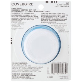 COVERGIRL Clean Matte Pressed Powder, Oil Control Powder, 1 container, .35 Fl Oz, Face Powder, Oil Free Loose Powder, Matte Finish, Lightweight, Shine Free Formula, Leaves Skin Smooth and Clean COVERGIRL Clean Matte Pressed Powder, Oil Control Powder, 1 container, .35 Fl Oz, Face Powder, Oil Free Loose Powder, Matte Finish, Lightweight, Shine Free Formula, Leaves Skin Smooth and Clean