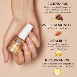 CND SolarOil Cuticle Oil, Natural Blend Of Jojoba, Vitamin E, Rice Bran and Sweet Almond Oils, Moisturizes and Conditions Skin, Pack Of 1, 0.25 Fl Oz CND SolarOil Cuticle Oil, Natural Blend Of Jojoba, Vitamin E, Rice Bran and Sweet Almond Oils, Moisturizes and Conditions Skin, Pack Of 1, 0.25 Fl Oz