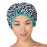 Reusable Shower Cap & Bath Cap & Lined, Oversized Waterproof Shower Caps Large Designed for all Hair Lengths with PEVA Lining & Elastic Band Stretch Hem Hair Hat - Fashionista Sassy Stripes