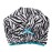 Reusable Shower Cap & Bath Cap & Lined, Oversized Waterproof Shower Caps Large Designed for all Hair Lengths with PEVA Lining & Elastic Band Stretch Hem Hair Hat - Fashionista Sassy Stripes