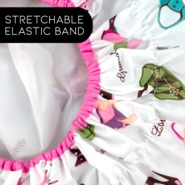 Reusable Shower Cap & Bath Cap, Lined, Oversized Waterproof Shower Caps Large Designed for all Hair Lengths with Lining & Elastic Band Stretch Hem Hair Hat - Fashionista Diva Reusable Shower Cap & Bath Cap, Lined, Oversized Waterproof Shower Caps Large Designed for all Hair Lengths with Lining & Elastic Band Stretch Hem Hair Hat - Fashionista Diva