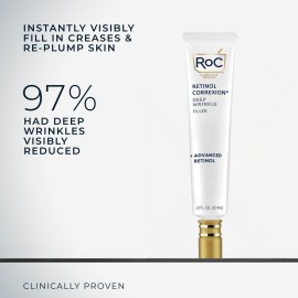 RoC Retinol Correxion Deep Wrinkle Facial Filler with Hyaluronic Acid & Retinol, Skin Care for Women and Men, 1 Fl Oz (Packaging May Vary) RoC Retinol Correxion Deep Wrinkle Facial Filler with Hyaluronic Acid & Retinol, Skin Care for Women and Men, 1 Fl Oz (Packaging May Vary)