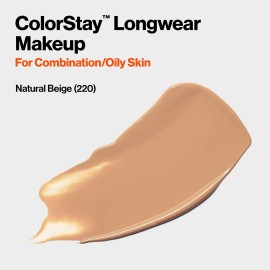 Revlon Liquid Foundation, ColorStay Face Makeup for Combination & Oily Skin, SPF 15, Medium-Full Coverage with Matte Finish, 220 Natural Beige, 1 Fl Oz Revlon Liquid Foundation, ColorStay Face Makeup for Combination & Oily Skin, SPF 15, Medium-Full Coverage with Matte Finish, 220 Natural Beige, 1 Fl Oz