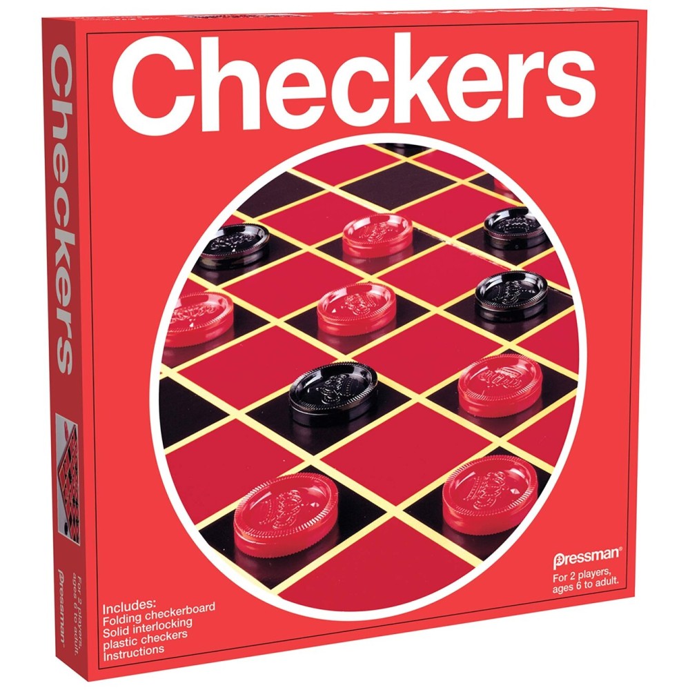 Pressman Checkers -- Classic Game With Folding Board and Interlocking Checkers ,5 Pressman Checkers -- Classic Game With Folding Board and Interlocking Checkers ,5