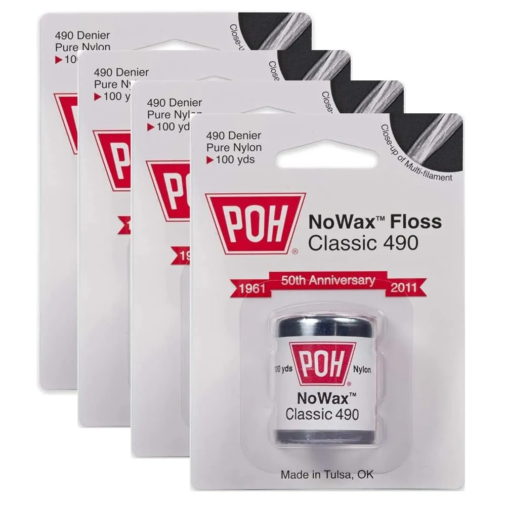 POH Dental Floss Unwaxed, 100 Yard- 4 Pack POH Dental Floss Unwaxed, 100 Yard- 4 Pack
