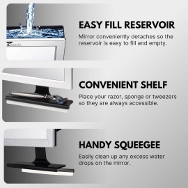 ToiletTree Products Fogless Shower Mirror with Squeegee - Anti-Fog Mirror - Adjustable Shaving Mirror with a Squeegee - Rust-Proof, Impact-Resistance Bathroom Shower Mirror ToiletTree Products Fogless Shower Mirror with Squeegee - Anti-Fog Mirror - Adjustable Shaving Mirror with a Squeegee - Rust-Proof, Impact-Resistance Bathroom Shower Mirror