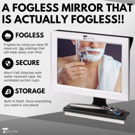ToiletTree Products Fogless Shower Mirror with Squeegee - Anti-Fog Mirror - Adjustable Shaving Mirror with a Squeegee - Rust-Proof, Impact-Resistance Bathroom Shower Mirror ToiletTree Products Fogless Shower Mirror with Squeegee - Anti-Fog Mirror - Adjustable Shaving Mirror with a Squeegee - Rust-Proof, Impact-Resistance Bathroom Shower Mirror