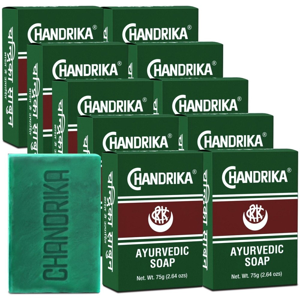 Chandrika Soap Ayurvedic Herbal And Vegetable Oil Soap - 2.64 Oz - Case Of 10 Chandrika Soap Ayurvedic Herbal And Vegetable Oil Soap - 2.64 Oz - Case Of 10