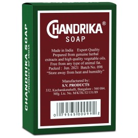 Chandrika Soap Ayurvedic Herbal And Vegetable Oil Soap - 2.64 Oz - Case Of 10 Chandrika Soap Ayurvedic Herbal And Vegetable Oil Soap - 2.64 Oz - Case Of 10