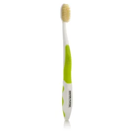 MOUTHWATCHERS Soft Flossing Manual Toothbrush for Adults, Green, Ultra Clean, Good for Sensitive Teeth and Gums, by Dr. Plotka\'s
