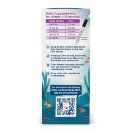 Nordic Naturals Babys DHA, Unflavored - 2 oz - 1050 mg Omega-3 + 300 IU Vitamin D3 - Supports Brain, Vision & Nervous System Development in Babies - Non-GMO - Servings May Vary Nordic Naturals Babys DHA, Unflavored - 2 oz - 1050 mg Omega-3 + 300 IU Vitamin D3 - Supports Brain, Vision & Nervous System Development in Babies - Non-GMO - Servings May Vary