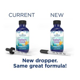 Nordic Naturals Babys DHA, Unflavored - 2 oz - 1050 mg Omega-3 + 300 IU Vitamin D3 - Supports Brain, Vision & Nervous System Development in Babies - Non-GMO - Servings May Vary Nordic Naturals Babys DHA, Unflavored - 2 oz - 1050 mg Omega-3 + 300 IU Vitamin D3 - Supports Brain, Vision & Nervous System Development in Babies - Non-GMO - Servings May Vary