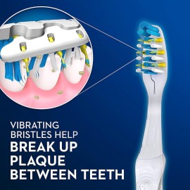 Oral-B Pulsar, Battery Powered 3D White Advanced Vivid Soft Toothbrush Twin Pack, Tooth Brush Pack, Travel Essentials (Colors May Vary) Oral-B Pulsar, Battery Powered 3D White Advanced Vivid Soft Toothbrush Twin Pack, Tooth Brush Pack, Travel Essentials (Colors May Vary)