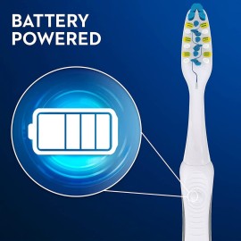 Oral-B Pulsar, Battery Powered 3D White Advanced Vivid Soft Toothbrush Twin Pack, Tooth Brush Pack, Travel Essentials (Colors May Vary) Oral-B Pulsar, Battery Powered 3D White Advanced Vivid Soft Toothbrush Twin Pack, Tooth Brush Pack, Travel Essentials (Colors May Vary)