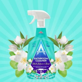 Astonish Streak Free Foaming Bathroom Cleaner Spray Bottle - Deep Cleaning White Jasmine & Basil Scented Spray For Soap Scum, Watermarks & Limescale - Cruelty Free Household Cleaning Supplies, 750 ml Astonish Streak Free Foaming Bathroom Cleaner Spray Bottle - Deep Cleaning White Jasmine & Basil Scented Spray For Soap Scum, Watermarks & Limescale - Cruelty Free Household Cleaning Supplies, 750 ml